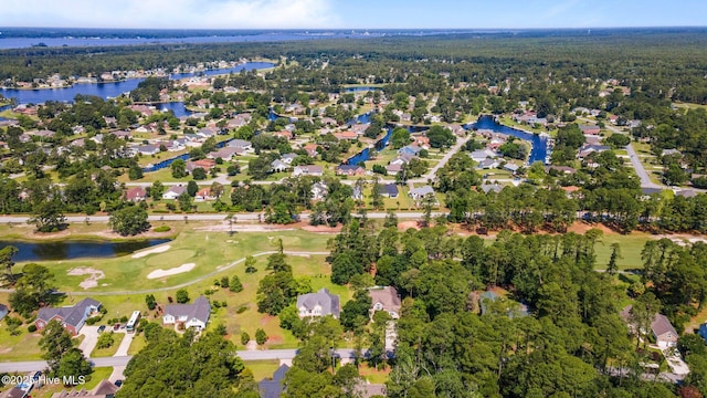 2019 Royal Pines Dr, New Bern, NC 28560 - aerial overview of property's location featuring a large body of water, a golf club, and nearby suburban area