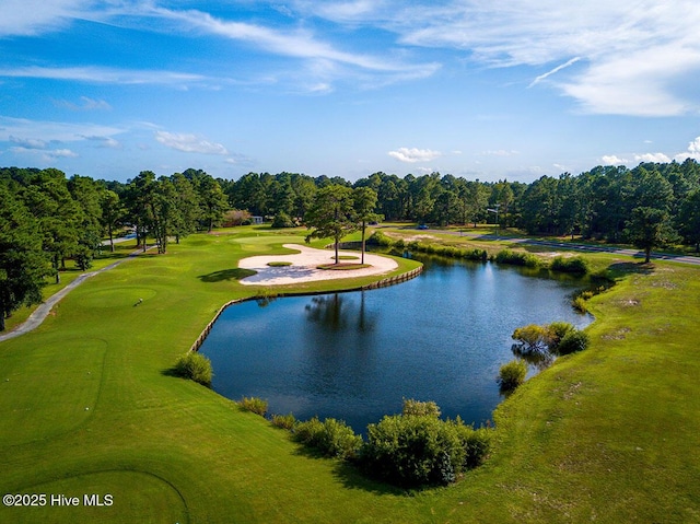 2019 Royal Pines Dr, New Bern, NC 28560 - aerial view of a large body of water, a golf course, and a tree filled landscape