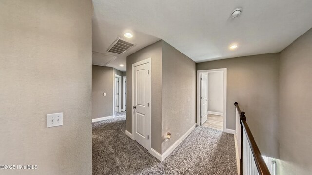 284 Old Swamp Rd, South Mills, NC 27976 - hallway featuring light carpet and baseboards