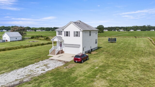 284 Old Swamp Rd, South Mills, NC 27976 - back of house with crawl space, stairway, and a deck