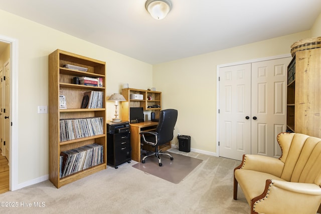 3863 Daphine Ct, Wilmington, NC 28409 - carpeted home office featuring baseboards
