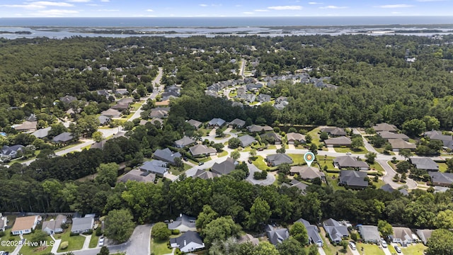 3863 Daphine Ct, Wilmington, NC 28409 - aerial view of property's location with nearby suburban area and a nearby body of water