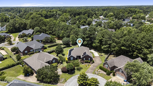 3863 Daphine Ct, Wilmington, NC 28409 - aerial view of residential area with a heavily wooded area