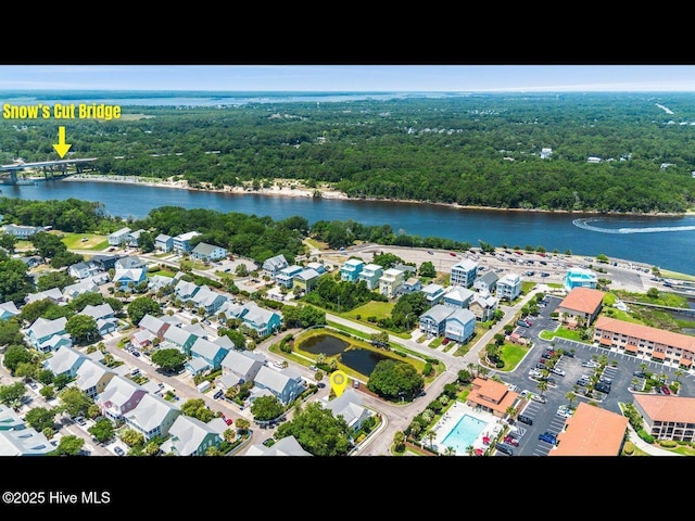 1523 Island Marina Dr, Carolina Beach, NC 28428 - aerial view of property's location featuring a large body of water