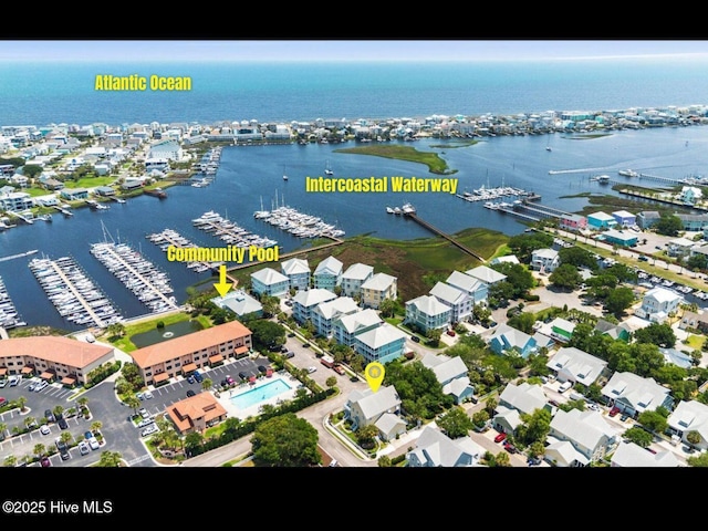 1523 Island Marina Dr, Carolina Beach, NC 28428 - view of property location with numerous boat docks and a nearby body of water