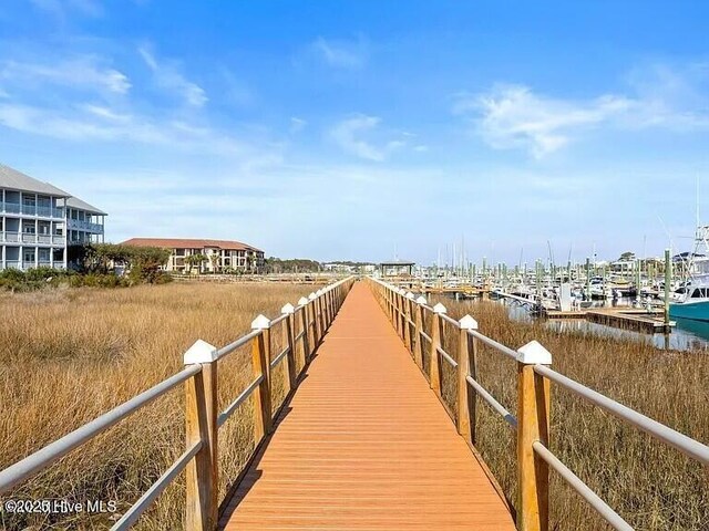 1523 Island Marina Dr, Carolina Beach, NC 28428 - dock featuring a water view