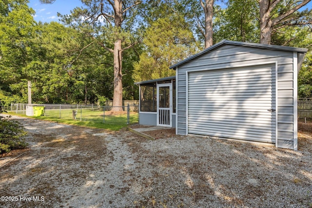 207 Battleground Ave, New Bern, NC 28560 - detached garage with gravel driveway