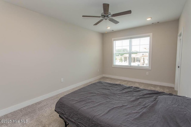 395 S Crow Creek Dr NW Unit 1615, Calabash, NC 28467 - bedroom with carpet, baseboards, recessed lighting, and a ceiling fan