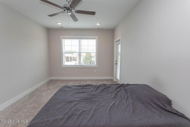 395 S Crow Creek Dr NW Unit 1615, Calabash, NC 28467 - bedroom featuring carpet floors, baseboards, ceiling fan, and recessed lighting