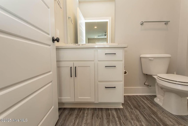 395 S Crow Creek Dr NW Unit 1615, Calabash, NC 28467 - bathroom with baseboards, vanity, toilet, and wood finished floors
