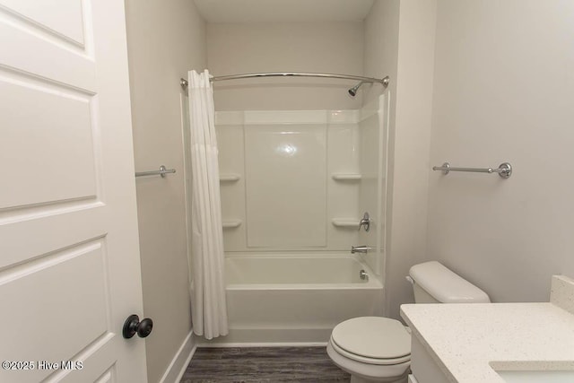 395 S Crow Creek Dr NW Unit 1615, Calabash, NC 28467 - full bath with toilet, shower / tub combo, vanity, and wood finished floors