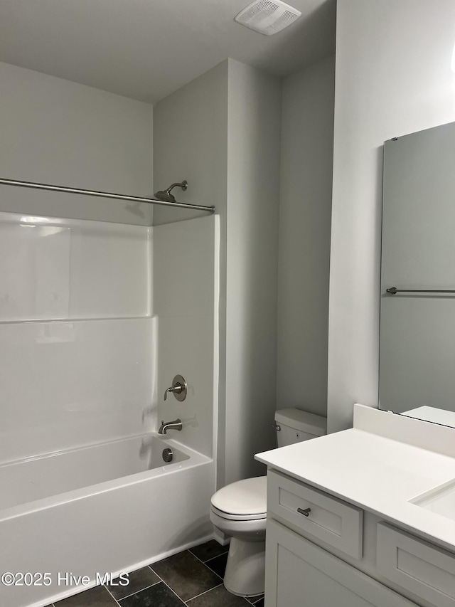 5046 Holly Hill Ct Lot 23, Battleboro, NC 27809 - bathroom with toilet, vanity, shower / washtub combination, and tile patterned floors