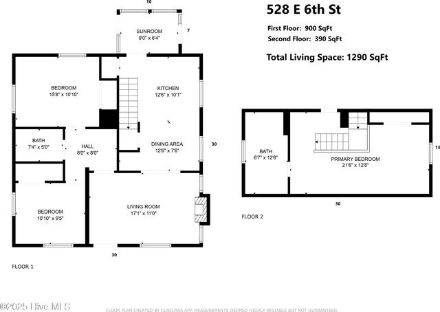 528 E 6th St, Washington, NC 27889 - view of floor plan / room layout