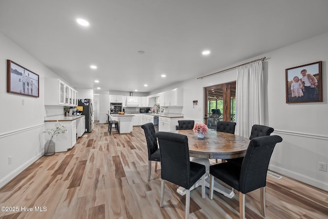 4967 E NC-24 Hwy, Beulaville, NC 28518 - dining room featuring light wood-style flooring, recessed lighting, and baseboards