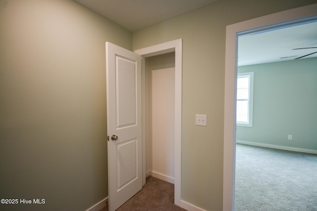 332 Starfish Ln, Sneads Ferry, NC 28460 - hallway featuring carpet floors and baseboards