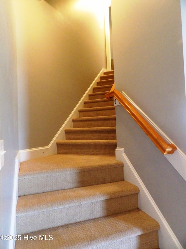 3804 Wyattwood Dr N, Wilson, NC 27896 - stairway with baseboards