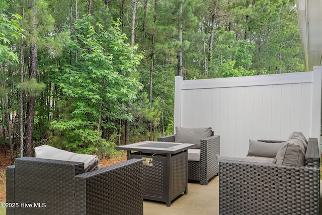 2968 Hatchers Run, Leland, NC 28451 - view of patio / terrace with a view of trees