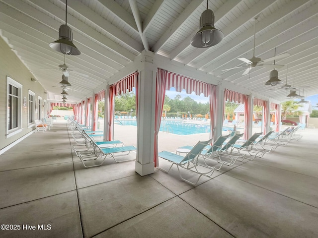2968 Hatchers Run, Leland, NC 28451 - view of patio featuring ceiling fan