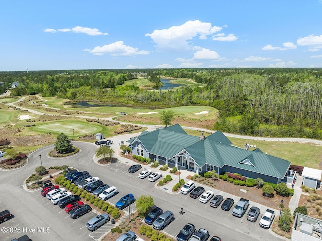 2968 Hatchers Run, Leland, NC 28451 - aerial view of a golf course, a large body of water, and a heavily wooded area