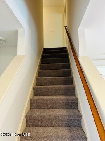 305 Saint Rosea Dr, Wilmington, NC 28405 - stairway featuring carpet floors
