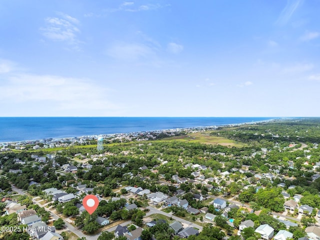 135 NE 34th St, Oak Island, NC 28465 - aerial view of property's location featuring a nearby body of water and nearby suburban area