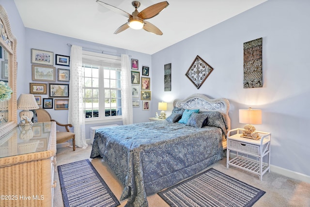 1335 Arbor Ridge Way, Leland, NC 28451 - carpeted bedroom featuring baseboards and ceiling fan