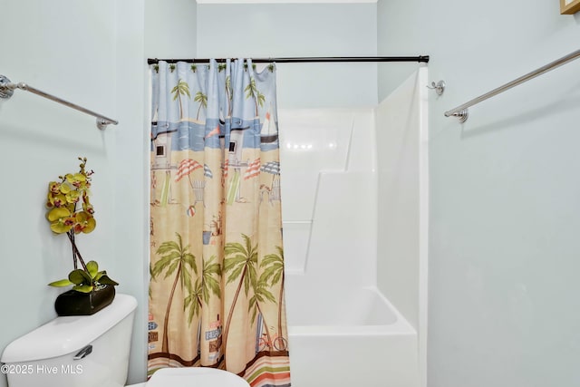 1335 Arbor Ridge Way, Leland, NC 28451 - bathroom featuring toilet and shower / bath combo with shower curtain