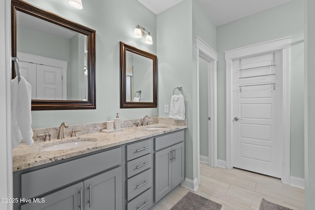 264 Bibey Rd, Carthage, NC 28327 - bathroom featuring double vanity and baseboards