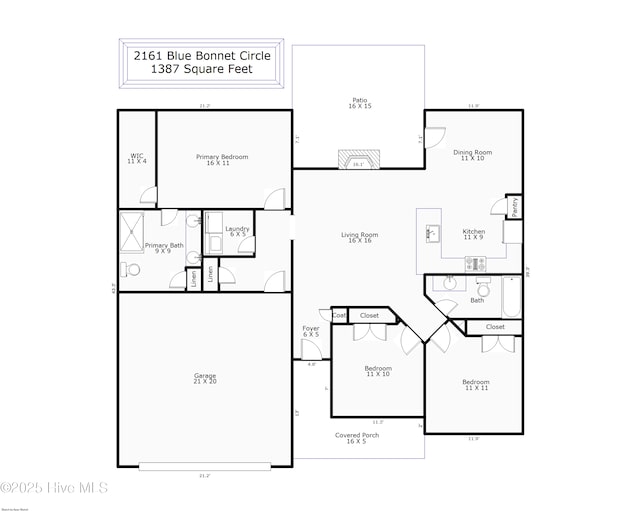 2161 Blue Bonnet Cir, Castle Hayne, NC 28429 - home floor plan