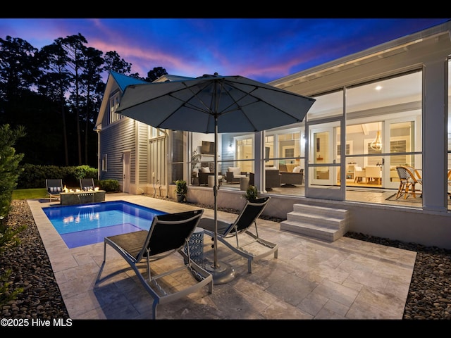 1012 Midnight Channel Rd, Wilmington, NC 28403 - outdoor pool with a patio area and outdoor lounge area