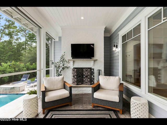 1012 Midnight Channel Rd, Wilmington, NC 28403 - sunroom featuring ornamental molding