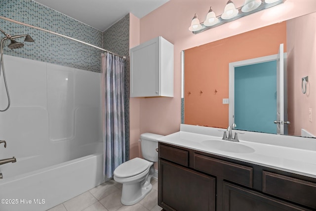 1006 Kingfish Way, New Bern, NC 28562 - full bathroom with shower / tub combo, vanity, toilet, and tile patterned flooring