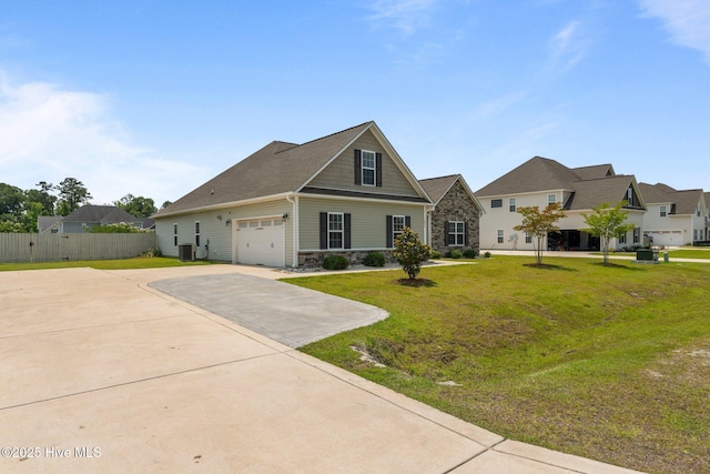 1006 Kingfish Way, New Bern, NC 28562 - view of front of house with concrete driveway and stone siding