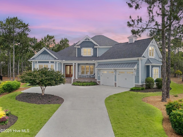 2570 Sugar Maple Ct, Southport, NC 28461 - view of front of house featuring roof with shingles, a lawn, and driveway