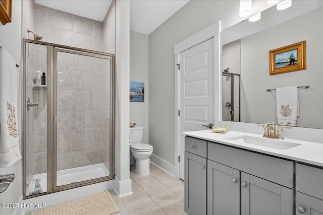 9294 Murphy Way SW, Calabash, NC 28467 - full bath featuring tile patterned flooring, vanity, and a shower stall