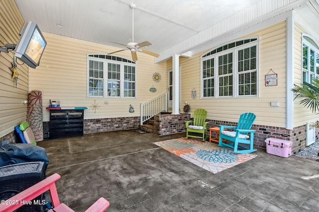 2911 Ridge Rd NW, Wilson, NC 27896 - view of patio / terrace featuring ceiling fan