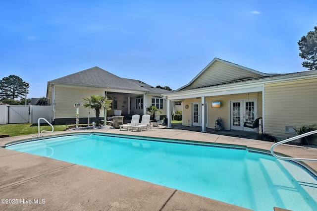 2911 Ridge Rd NW, Wilson, NC 27896 - view of pool with french doors, a patio area, and a gate