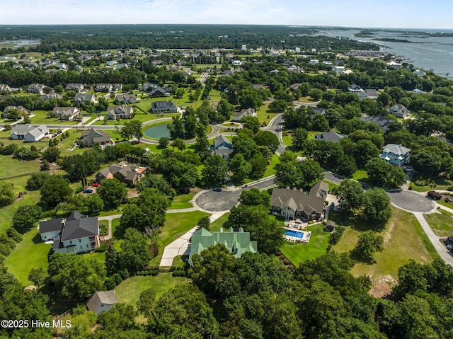 103 Low Country Ct, Hampstead, NC 28443 - aerial perspective of suburban area featuring a large body of water