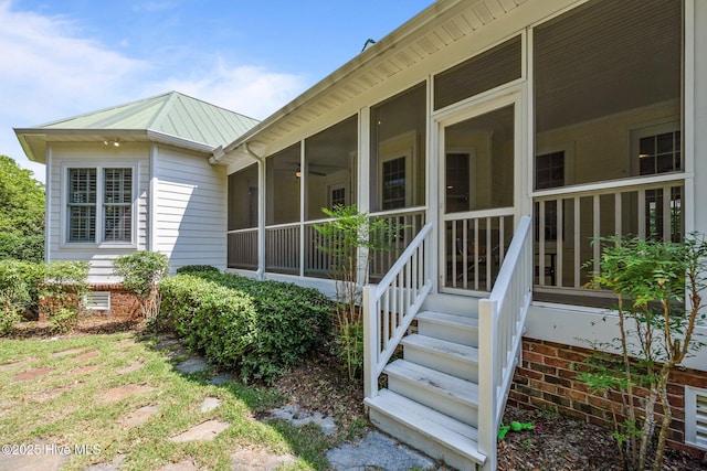 103 Low Country Ct, Hampstead, NC 28443 - property entrance featuring metal roof and a standing seam roof