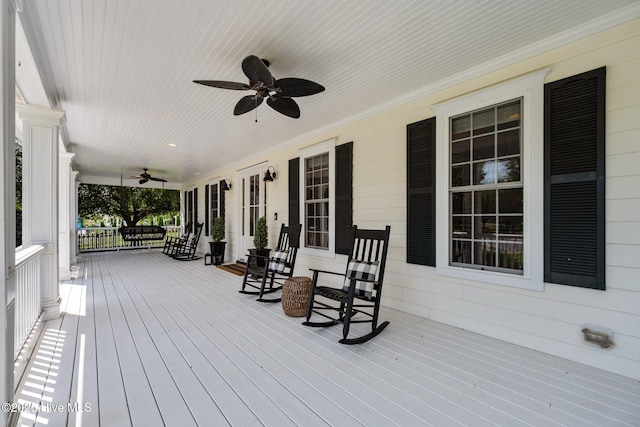 103 Low Country Ct, Hampstead, NC 28443 - porch with ceiling fan