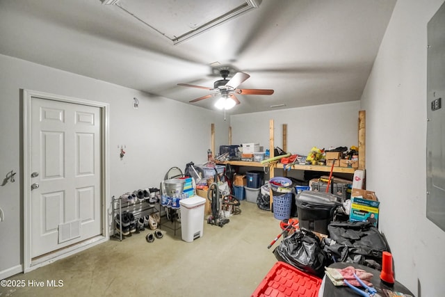 1182 Amber Pines Dr, Leland, NC 28451 - interior space with attic access and a ceiling fan
