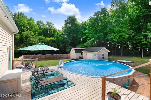 208 N Woodridge Dr, Pikeville, NC 27863 - view of swimming pool featuring a deck