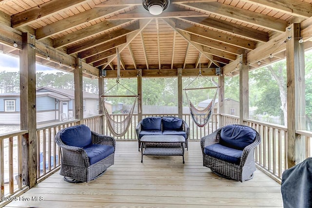 4838 Stillwell Rd, Wilmington, NC 28412 - sunroom / solarium with an outdoor living space