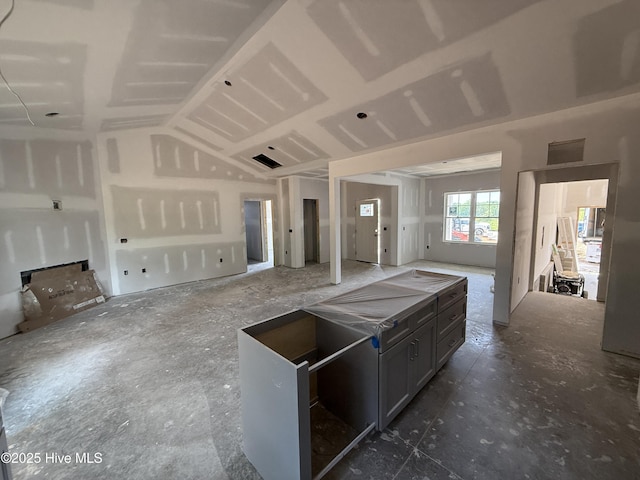 183 Tee Dr, Selma, NC 27576 - kitchen with open floor plan and lofted ceiling