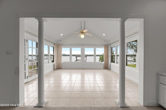 151 Pungo View Rd, Belhaven, NC 27810 - unfurnished sunroom with a water view and french doors