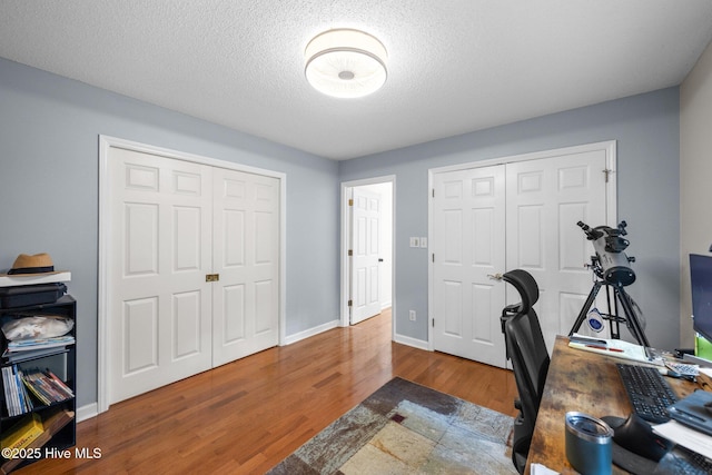 112 Lakeview Ln, Washington, NC 27889 - office featuring wood finished floors and a textured ceiling