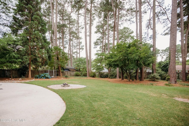 1103 Greenbriar Rd NW, Wilson, NC 27896 - view of yard featuring an outdoor fire pit