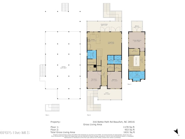 316 Bettie Path Rd, Beaufort, NC 28516 - room layout