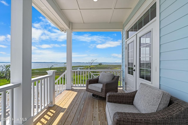 316 Bettie Path Rd, Beaufort, NC 28516 - deck with a water view