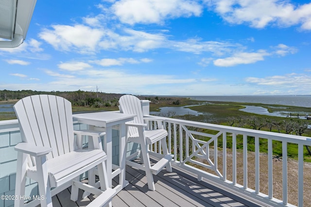 316 Bettie Path Rd, Beaufort, NC 28516 - wooden terrace featuring a water view